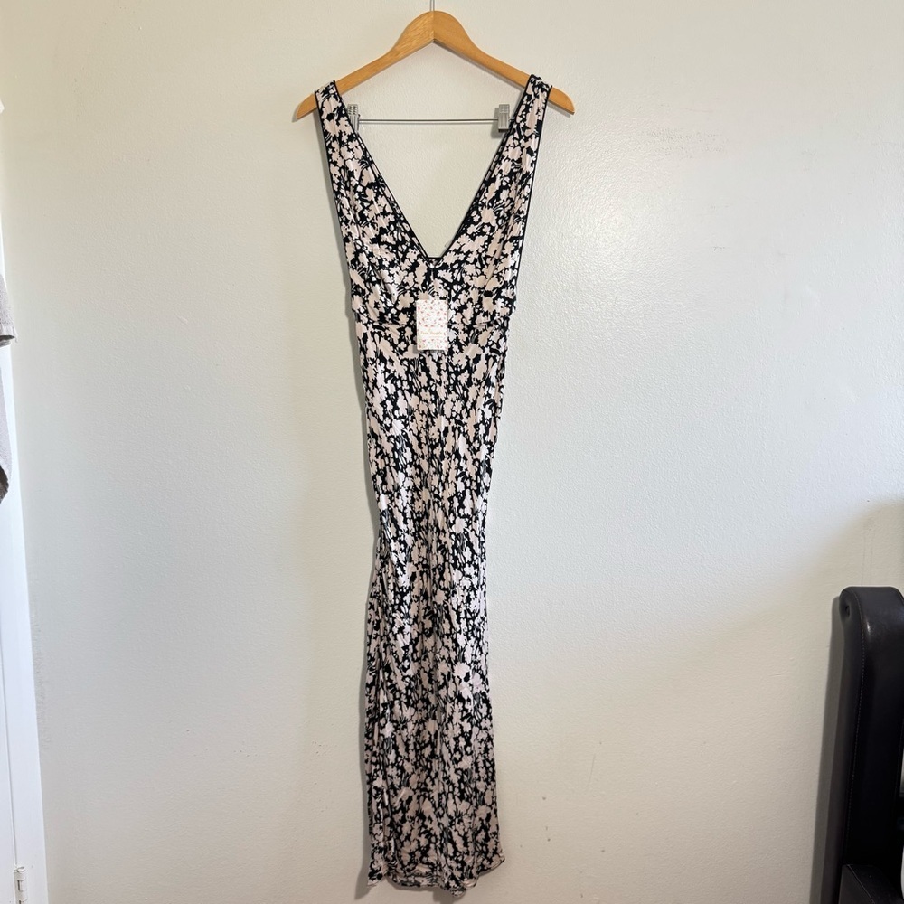 NWT Free People Oh La La Bias Midi Floral Dress Jet Combo size 2 - Picture 9 of 16